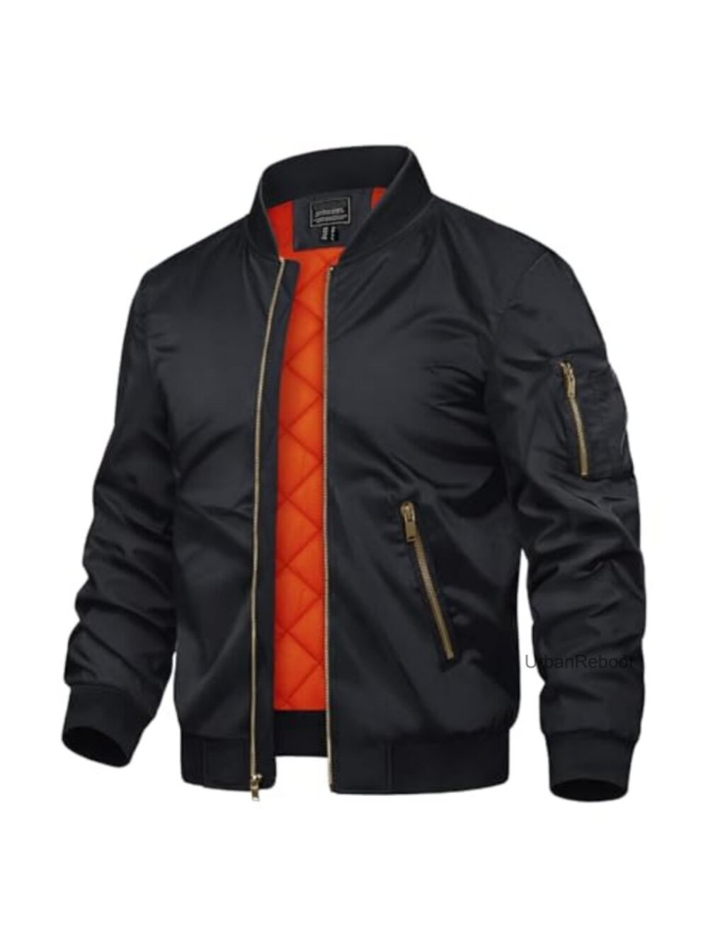 Men's Windbreaker Bomber Jacket Full Zip Warm Padded Coat